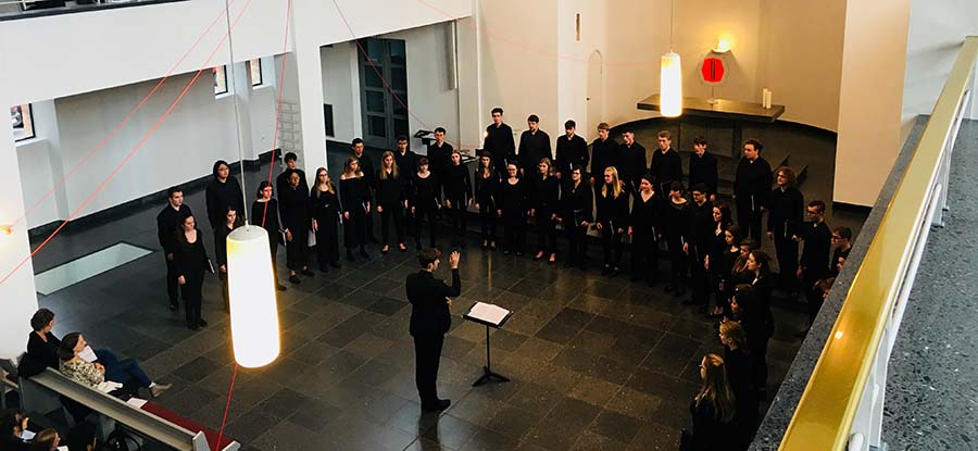 Birmingham University Singers in performance on tour at St. Matthäus-Kirche, Berlin