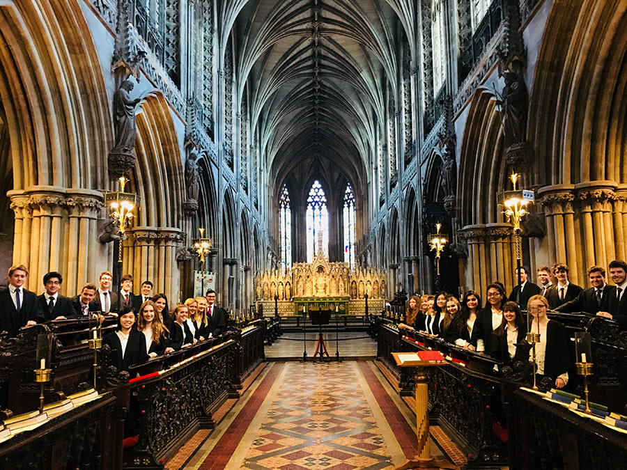 Birmingham University Liturgical Choir Sing Evensong At Lichfield Cathedral