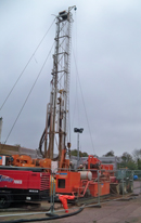 Drilling rig for a new water supply borehole