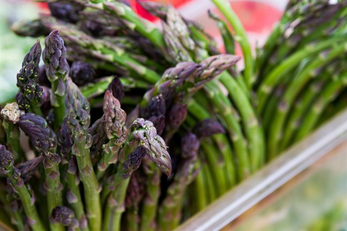 Purple Tipped Asparagus Stems