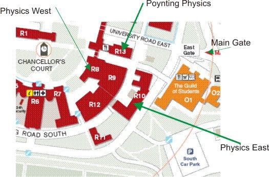 birmingham university campus map How To Find The School Of Physics And Astronomy University Of birmingham university campus map
