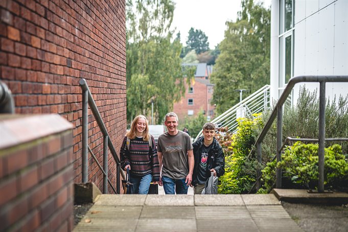 Students with their parent