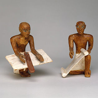 carvings of two scribes