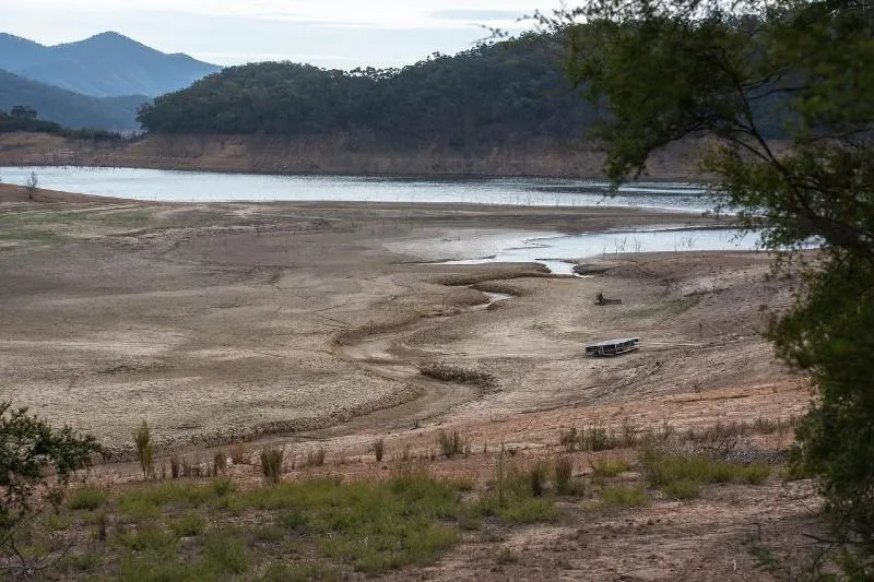 A landscape affected by drought