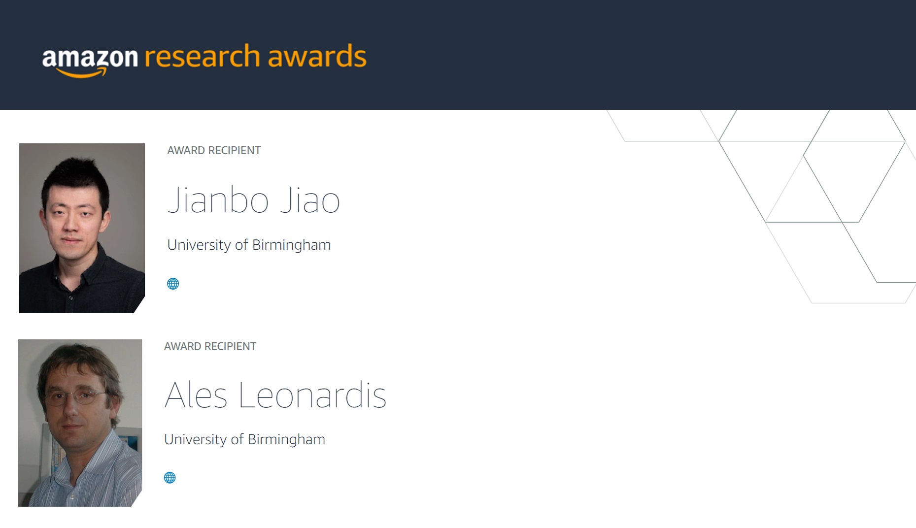 Amazon Research Award Recipients