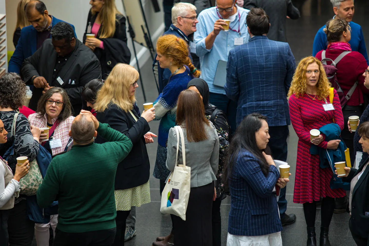 group of people at event in a crowd