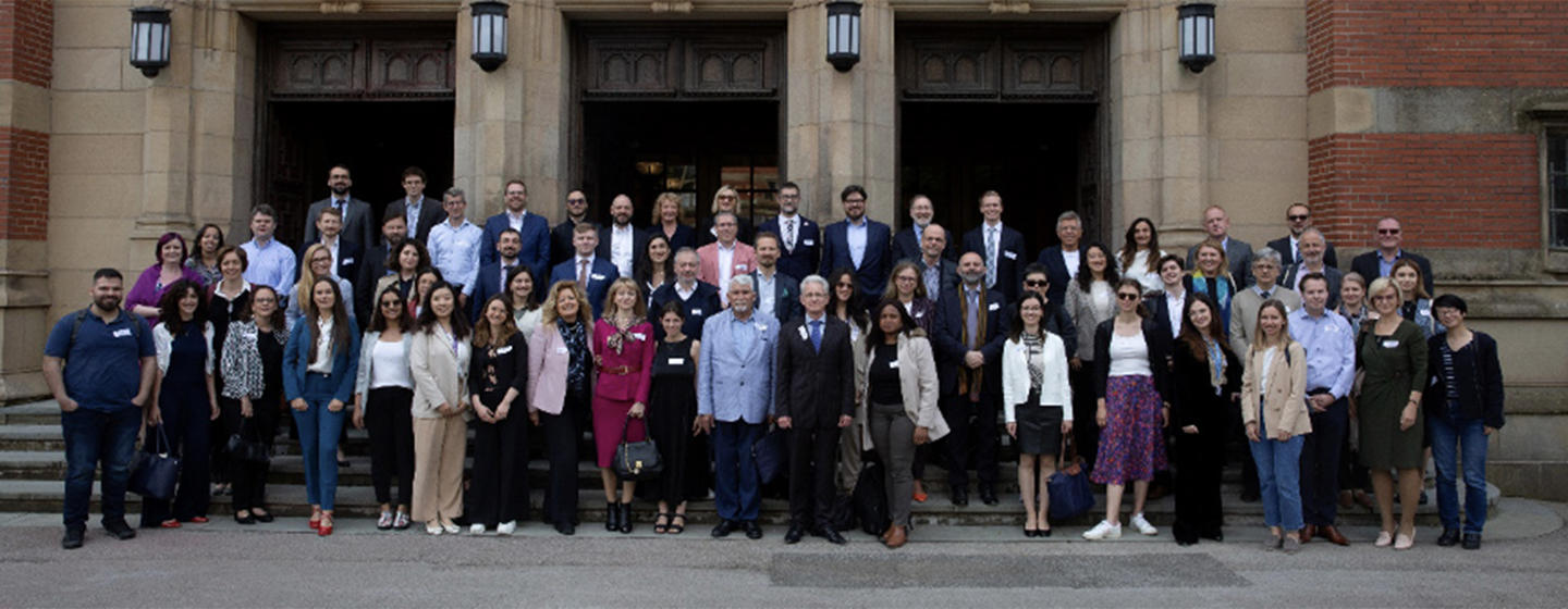 SAPIENS conference attendees outside the Aston Webb building