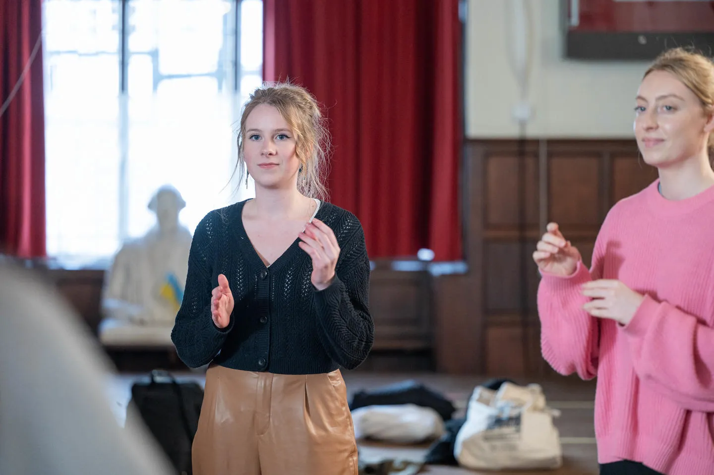 Students taking part in an Ensemble Workshop with the RSC