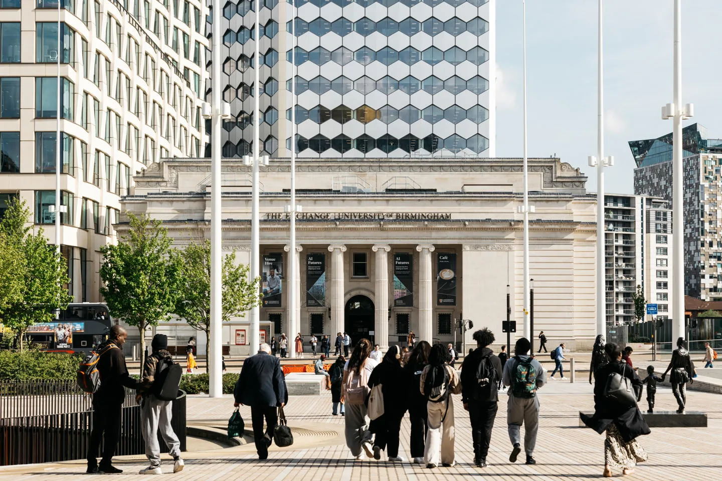 The outside of The Exchange in Birmingham city centre.