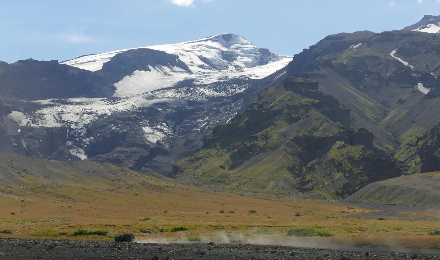 Eyjafjallajokull volcano in Iceland