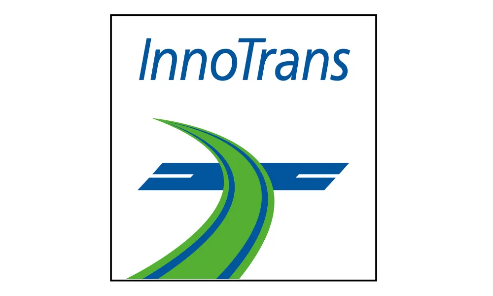 Green and blue corporate logo for the InnoTrans conference