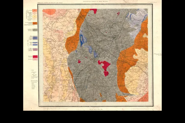 A Geological Survey first edition map of Dudley and the Black Country.