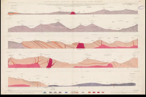 A geological horizontal section.