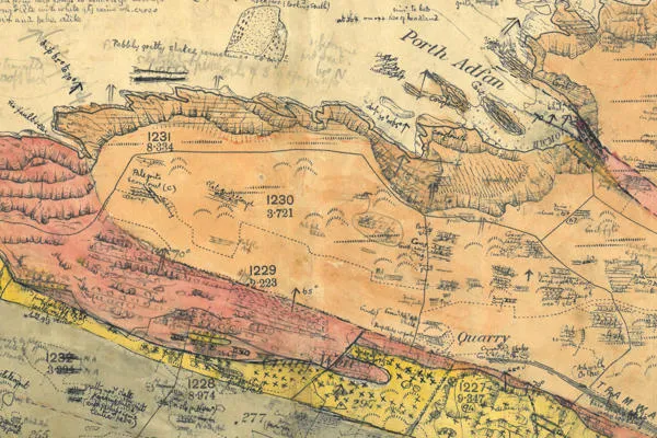 C. A. Matley's map showing the northwest of Wales.