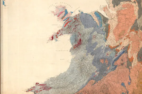 George Bellas Greenough's map showing the northwest of Wales.