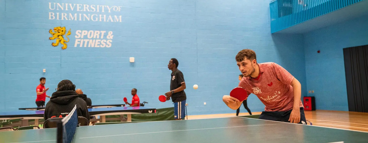 Para athletes playing table tennis