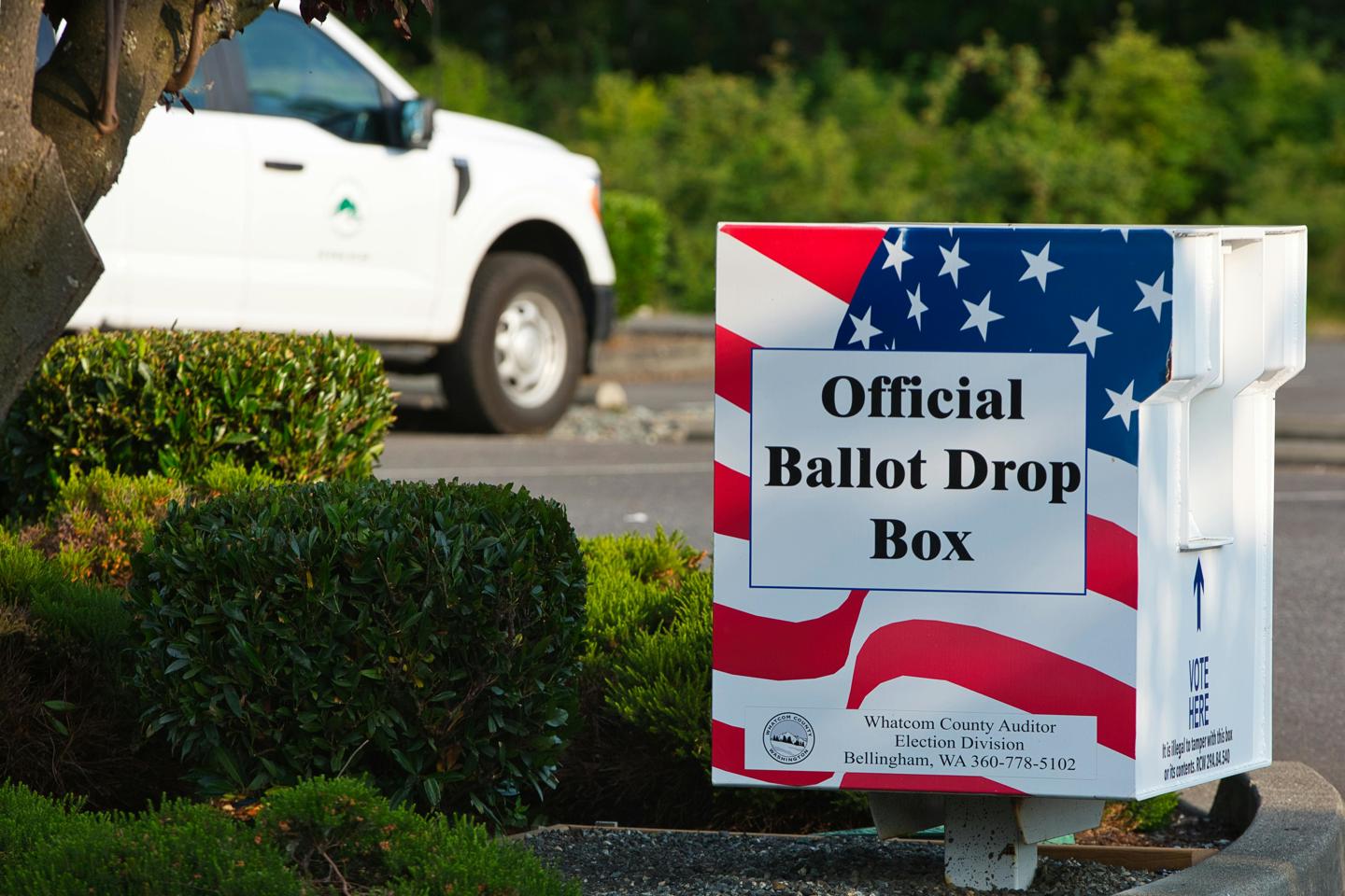 A official ballot dropbox in the USA.