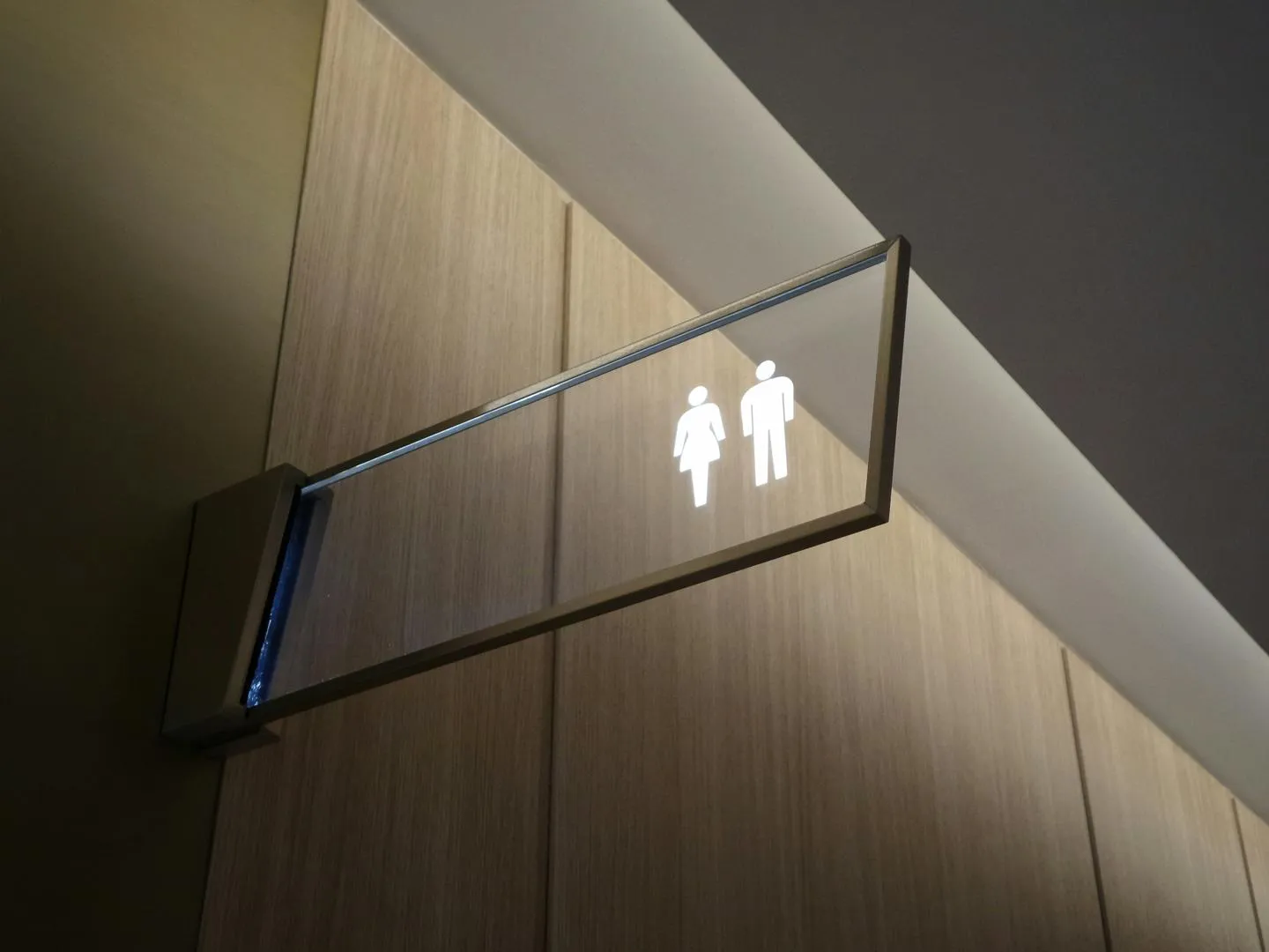 Men and women's toilets sign