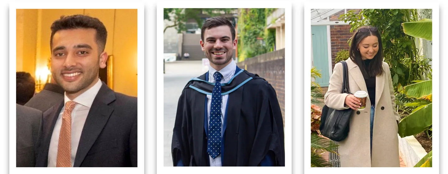 Three BA (Hons) PPE graduates