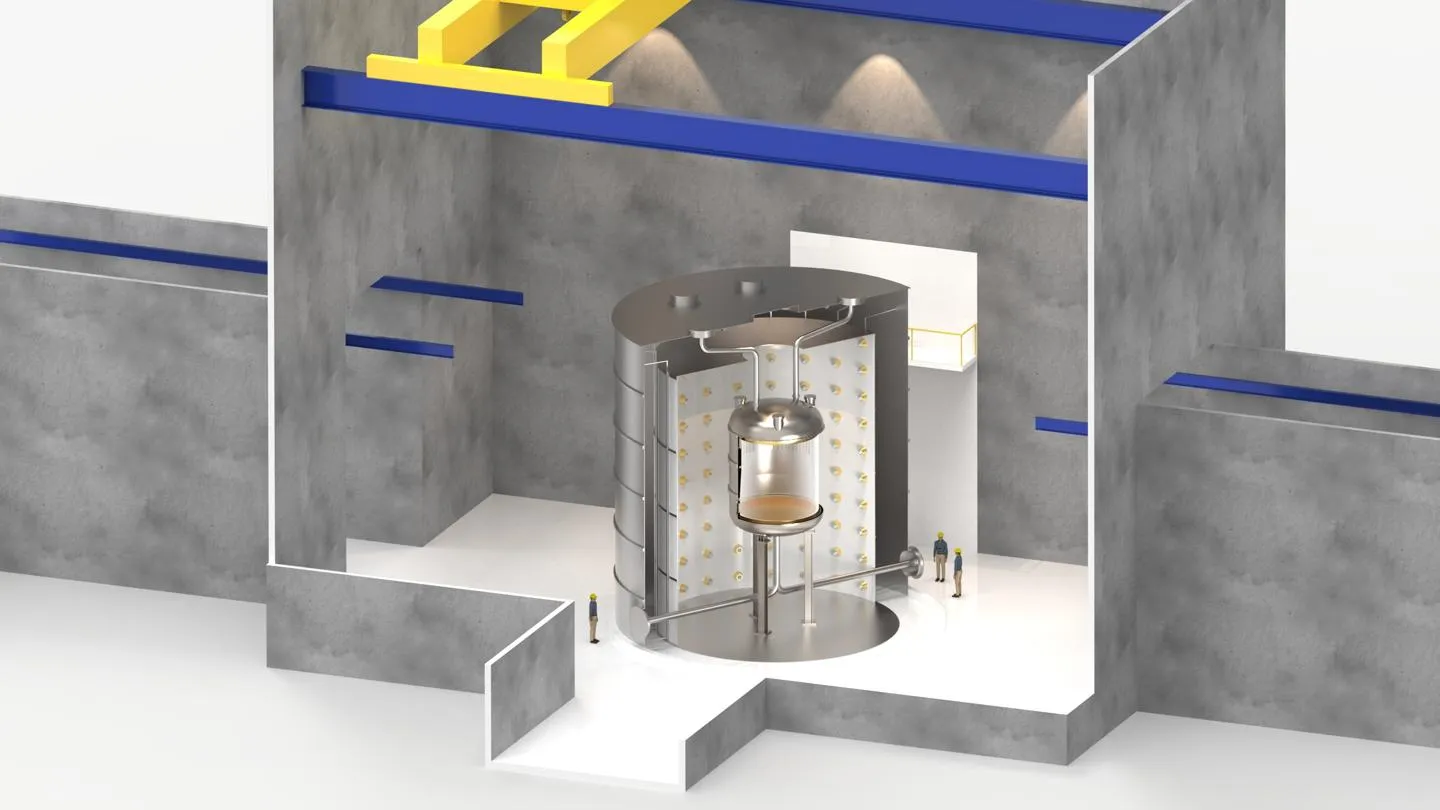 Artist's impression of the dark matter detector