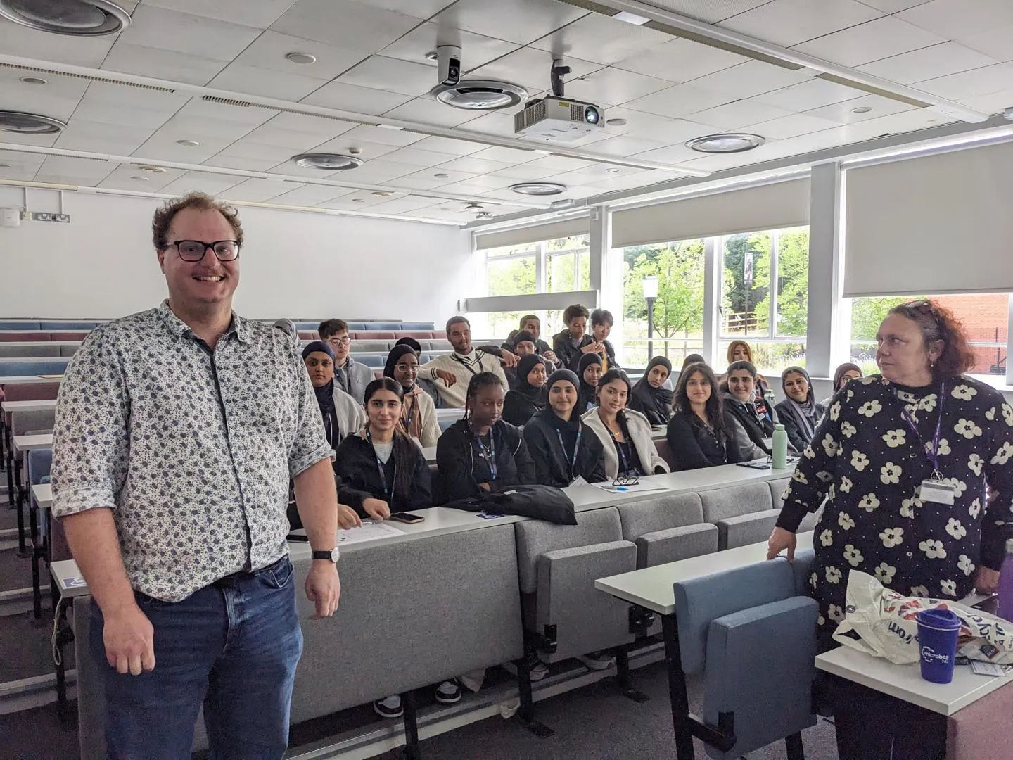 Dr Rowland Seymour delivers a lecture to Year 12 pupils