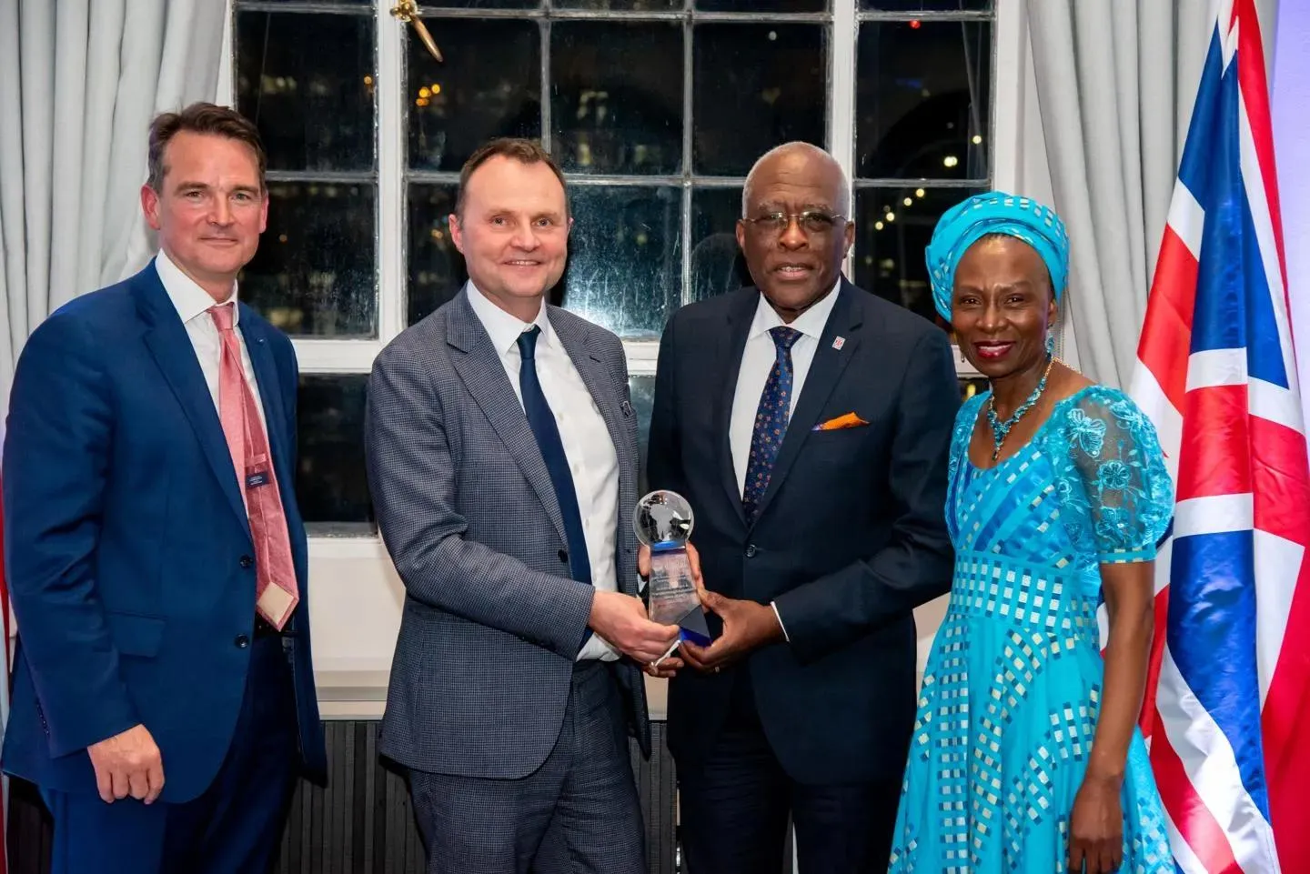 Vice-Chancellor Adam Tickell with UIUC Chancellor Dr Robert Jones with Professor Reitumetse Obakeng Mabokela (UIUC) and Professor Robin Mason (UoB)B