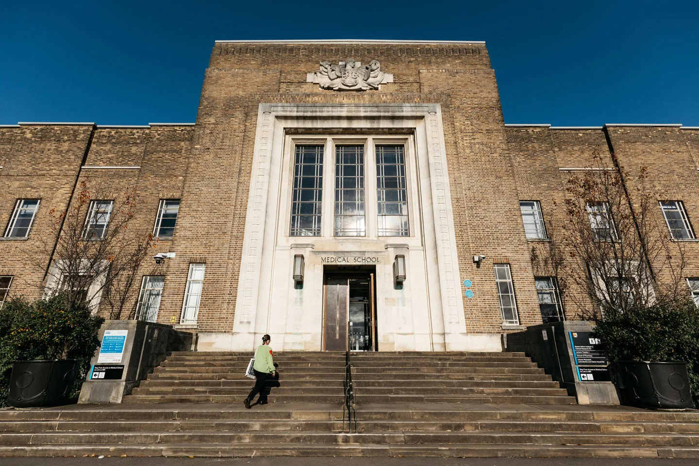 Facade of the University of Birmingham Medical School