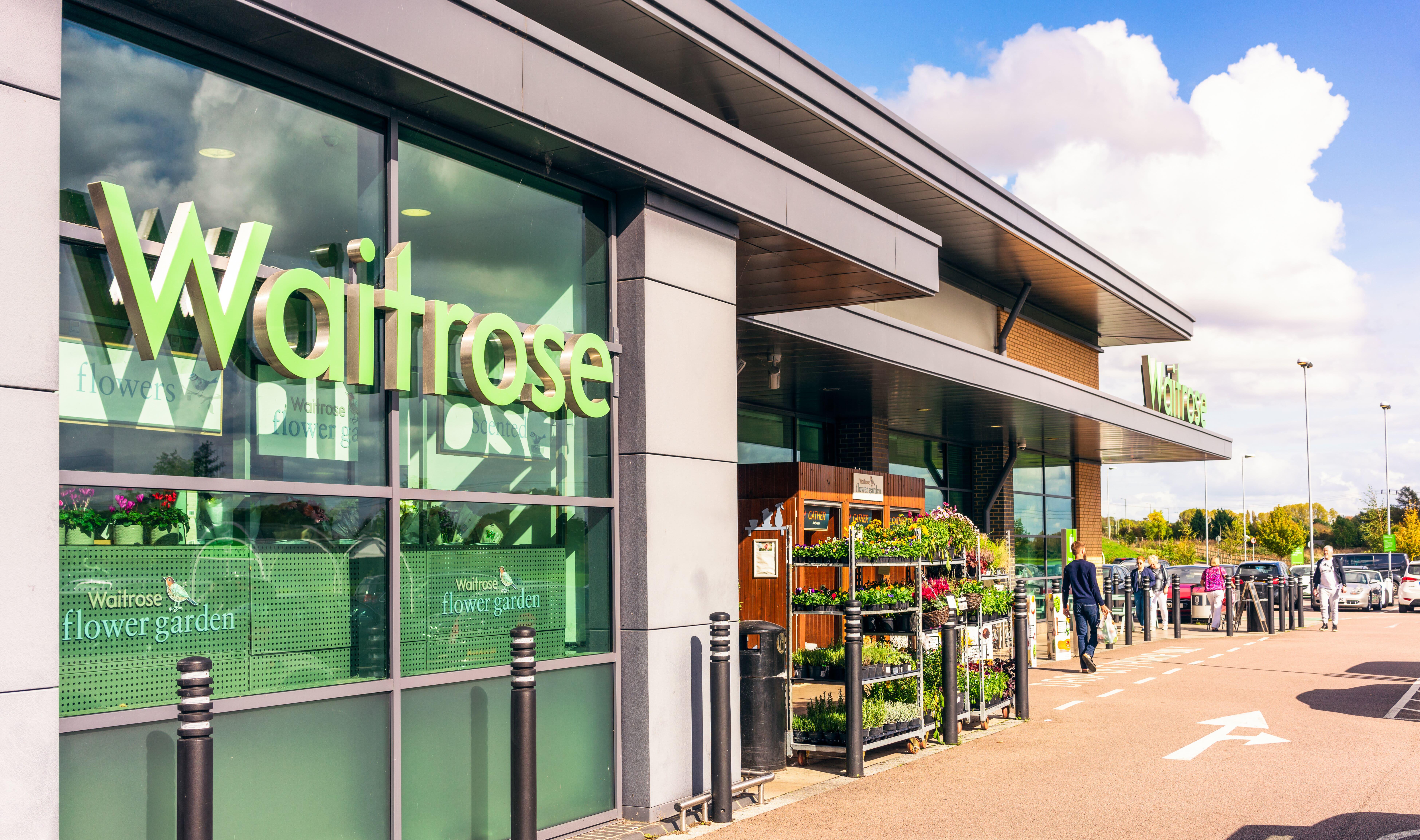 External shot of Waitrose with shoppers in the background